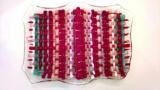10 1/2 x 8 inch woven glass dish